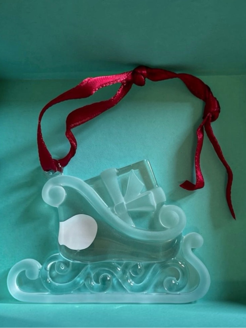 Tiffany & Co Crystal sleigh ornament